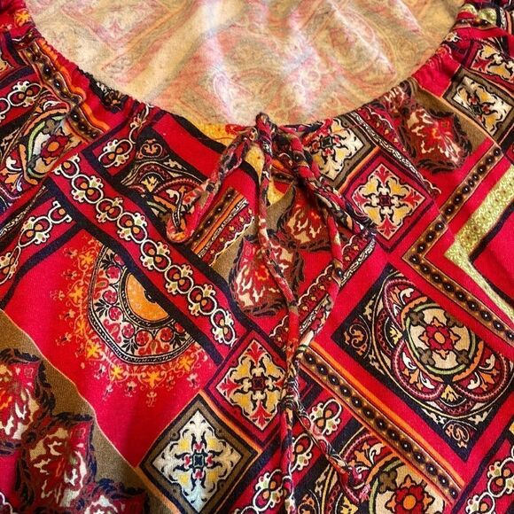 Jones New York Sport patchwork print peasant band bottom 3/4 sleeve size 1X - Picture 3 of 9